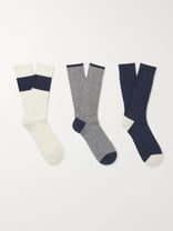 Three-Pack Cotton-Blend Socks