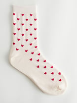 Heart Motif Socks