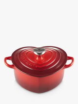 Cast Iron Heart Casserole, Cerise