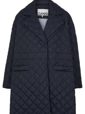 Navy Quilted Shell Coat 