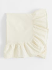 Flounce-Trimmed Linen-Blend Tablecloth