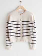 Striped Gold Button Cardigan
