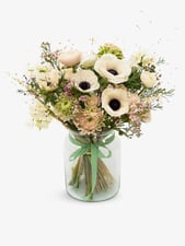 Your London Florist Love and Purity Mixed Dried and Fresh Bouquet with Vase