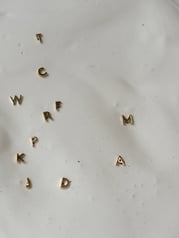 Initial Stud 9kt Solid Gold