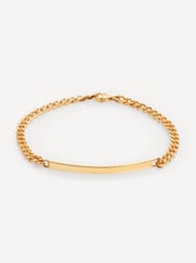 Gold-Plated ID Chain Bracelet