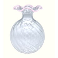 Pink Rim Twisted Vase 