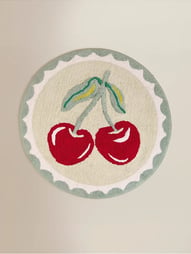 Cherry-Shaped Cotton Rug 