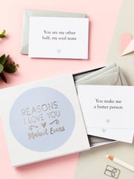 Personalised Foiled Reasons I Love You Notes 