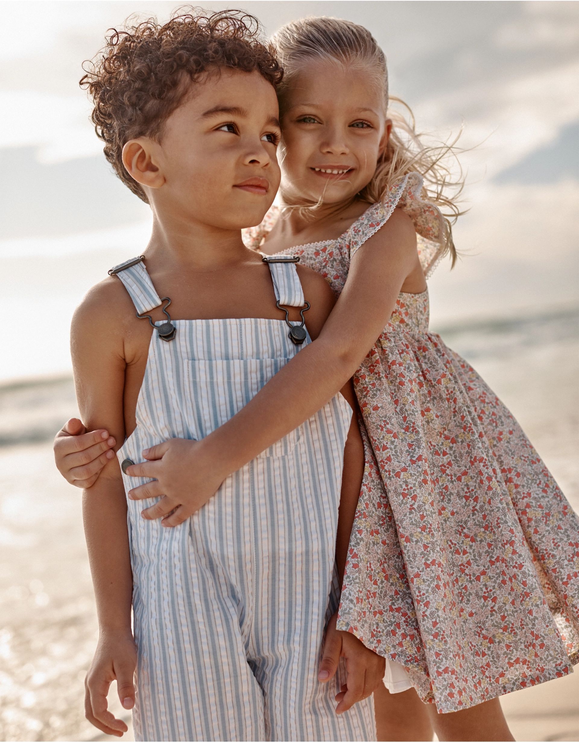 boy and girl on beach 