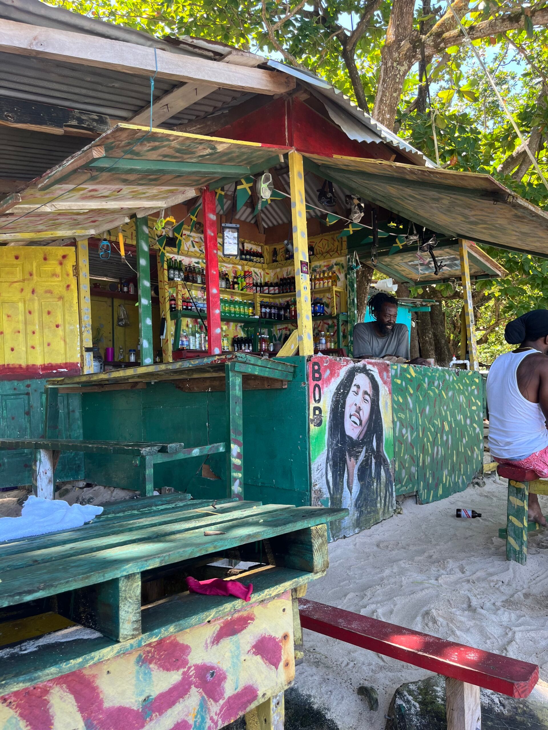 rum shacks on winnifred beach