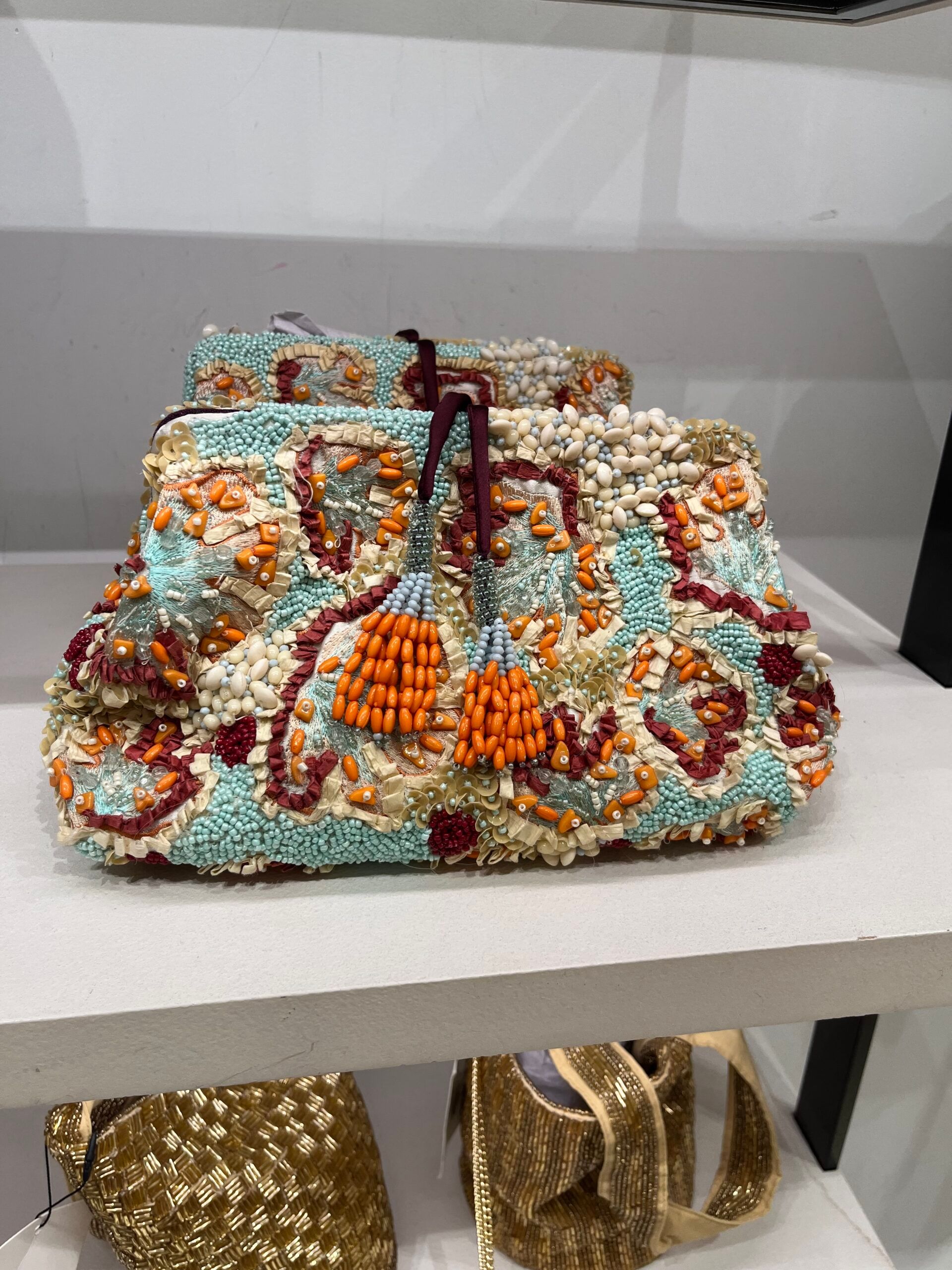 beaded clutch bag