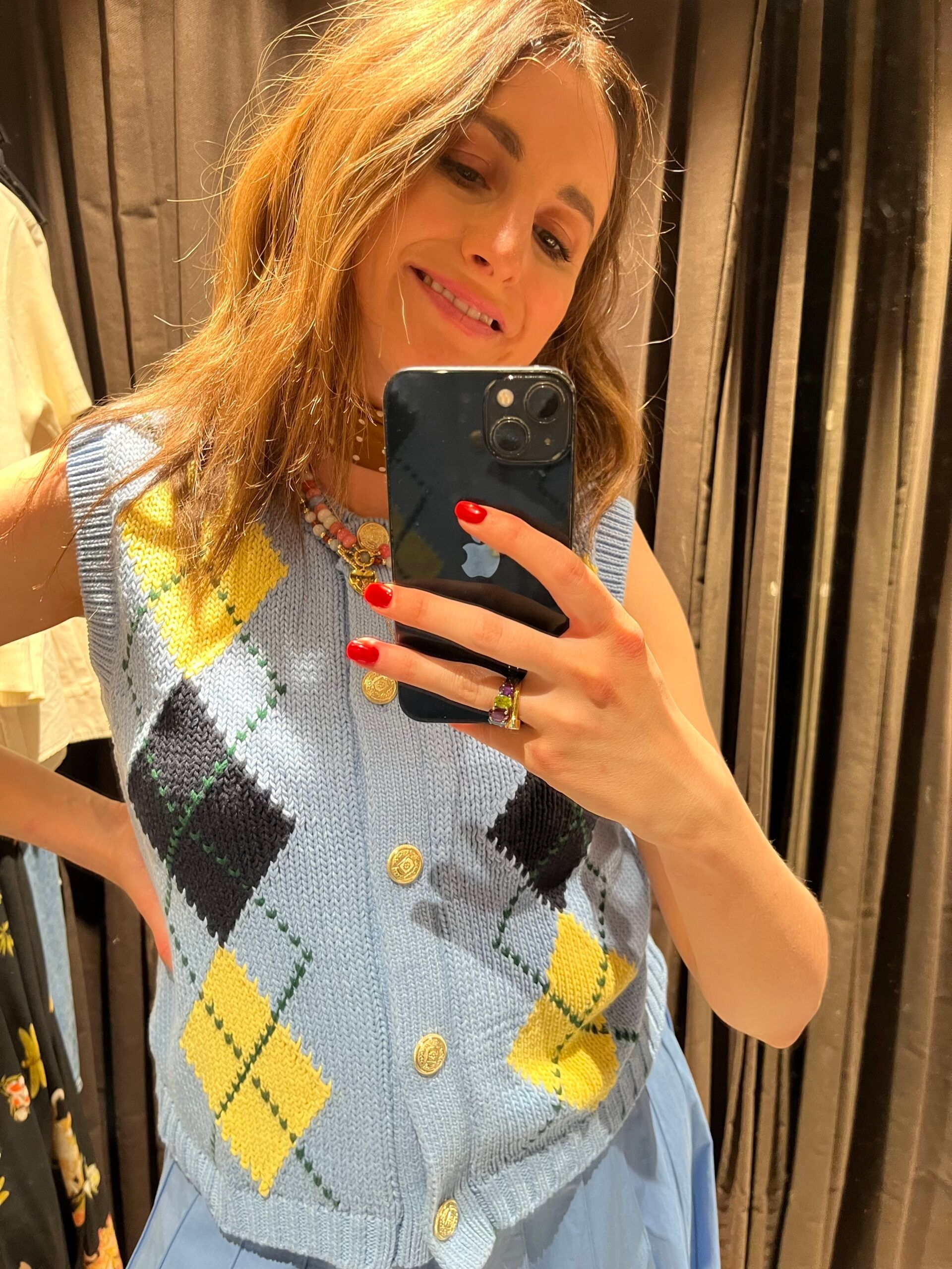 astrid wearing zara vest