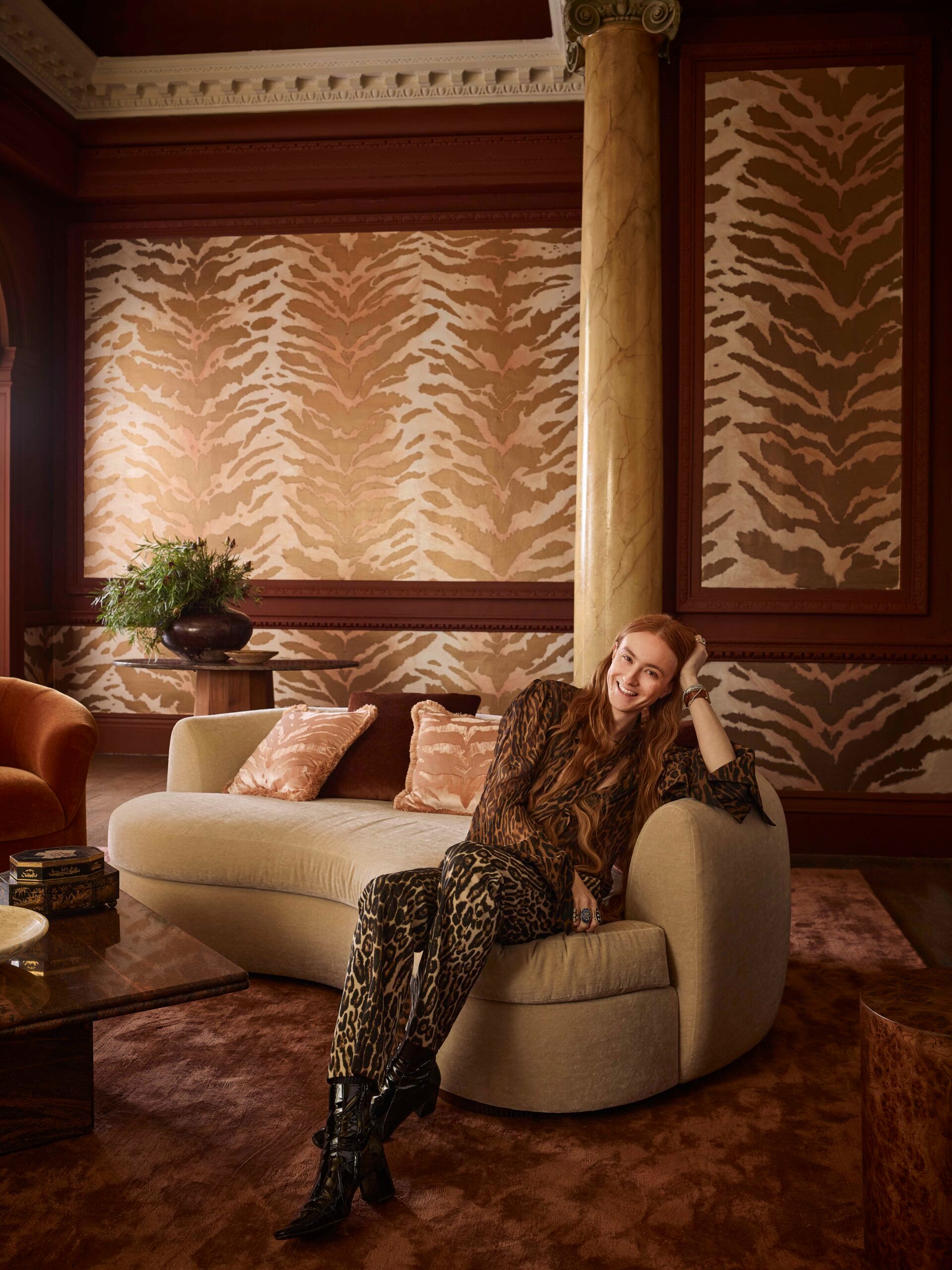 harris reed sitting on sofa