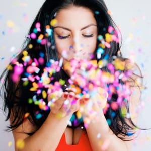White Confetti Box