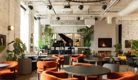 Main Hall_Stage view & seating area kindred - restaurants with live music, restaurants with live music london, restaurants with music london, live music restaurants london, restaurants with live music