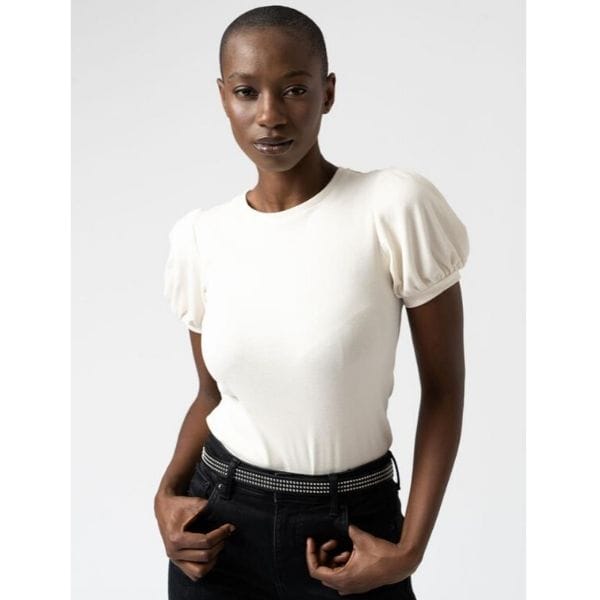 Saint and Sofia Cavendish Tee in Cream