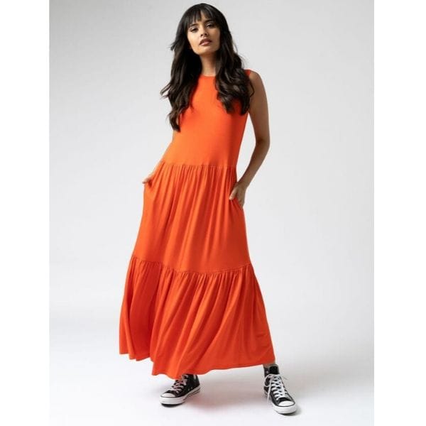 Saint and Sofia Greenwich Dress in Jersey Mandarin