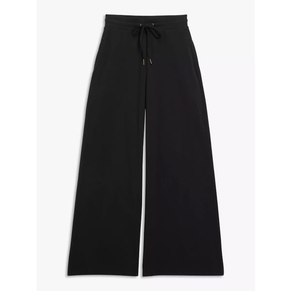 John Lewis ANYDAY Plain Wide Leg Trousers, Black
