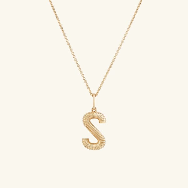 mejuri Bold Letter Pendant Necklace