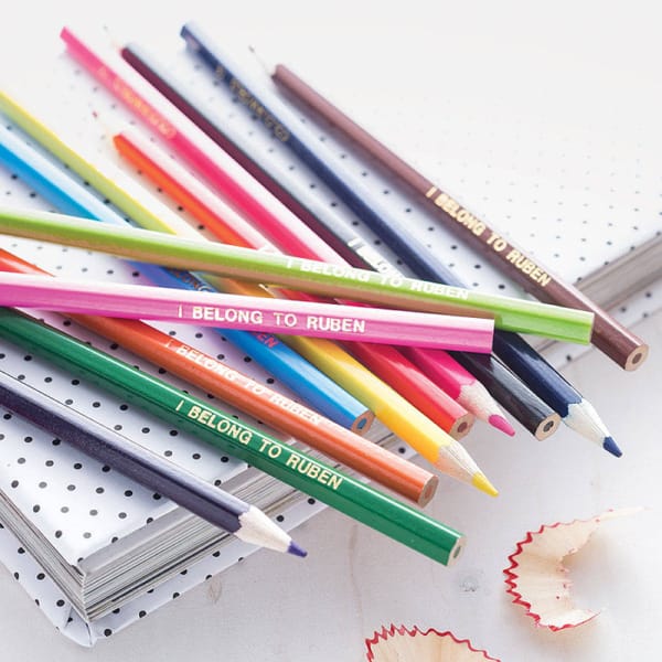 notonthehighstreet able labels Personalised Colouring Pencils