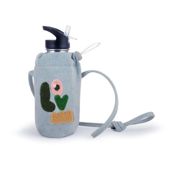 smallable JOJO FACTORY Denim Love Insulated Bottle Light Denim