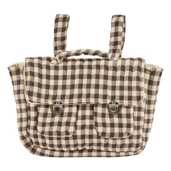 smallable New arrivals EMILE ET IDA Gingham School Bag Beige