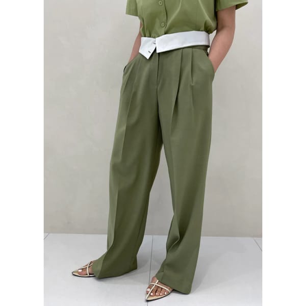 the frankie shop HOLI PANTS - OLIVE
