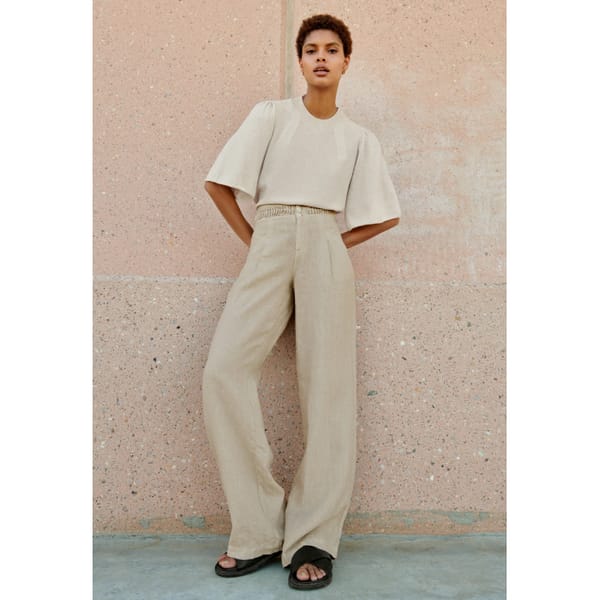 wrap london Wide-leg trousers Garment-dyed linen