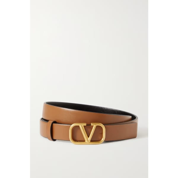 VALENTINO Valentino Garavani VLOGO reversible leather belt