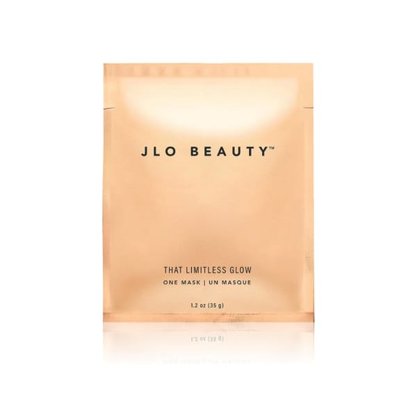 JLO Beauty That Limitless Glow Sheet Mask- celebrity skincare brands, skkn by kim, jlo beauty