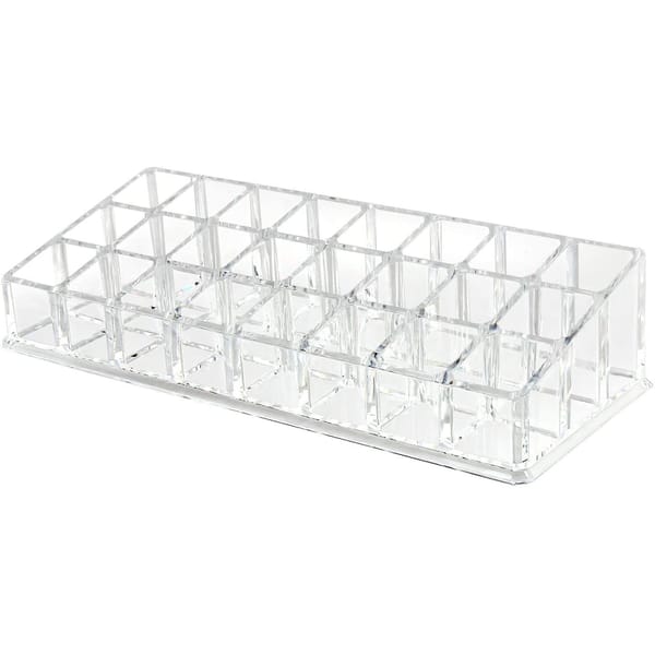 amazon Discoball® Clear Acrylic Lipstick Holder with 24 Slots, Cosmetic Make Up Organiser