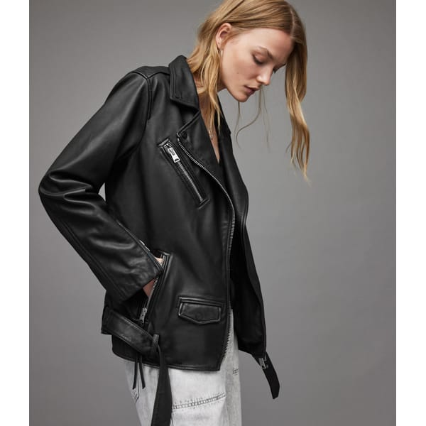 BILLIE OVERSIZED LEATHER BIKER JACKET