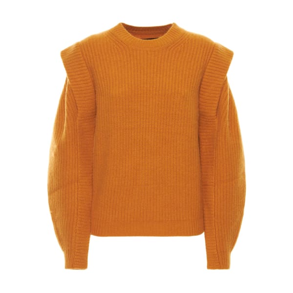 ISABEL MARANT BOLTON WOOL CASHMERE KNIT SWEATER orange