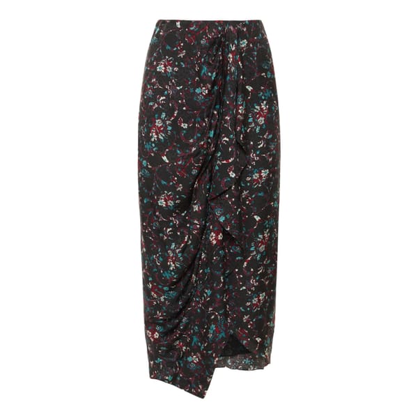 ISABEL MARANT ÉTOILE BERTHE PRINTED VISCOSE MIDI SKIRT