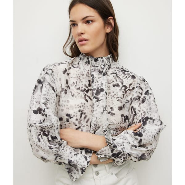 LUNA WAKTU SILK LINEN BLEND TOP