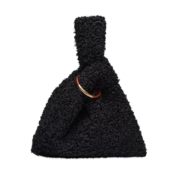 NANUSHKA JEN FAUX SHEARLING TOP HANDLE BAG