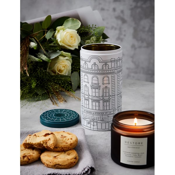 Thinking of You Bouquet, Cookies & Candle Gift