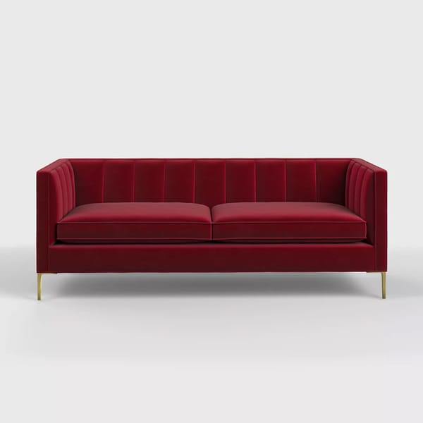 Vienna Four-Seat Sofa, Plush Velvet