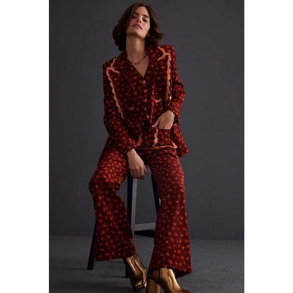 anthrpologie celia b avron trousers and blazer