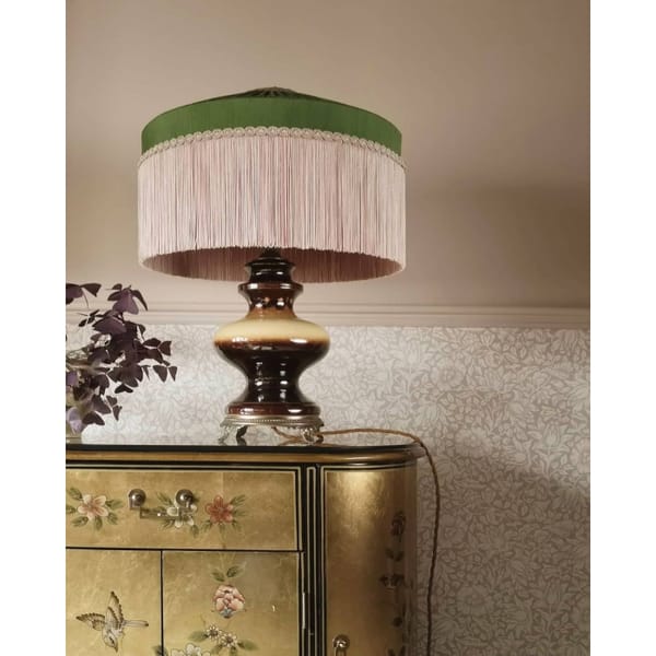 beauvamp Forest Green Silk Tiffany Lampshade (Straight)