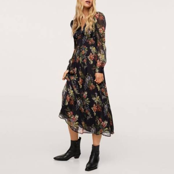 brandalley mango Black Floral Print Dress