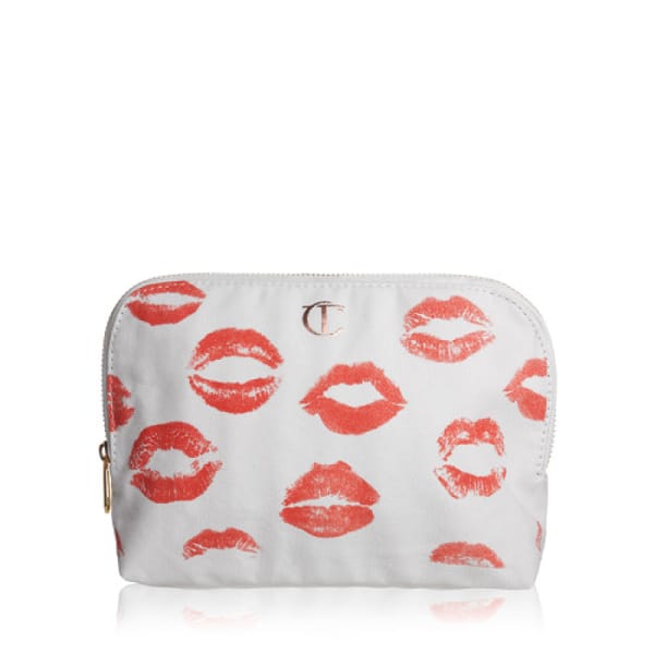 Charlotte Tilbury Lip Print Canvas Makeup Bag