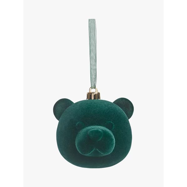 Community Garden Lewis Bear Face Bauble, Teal
