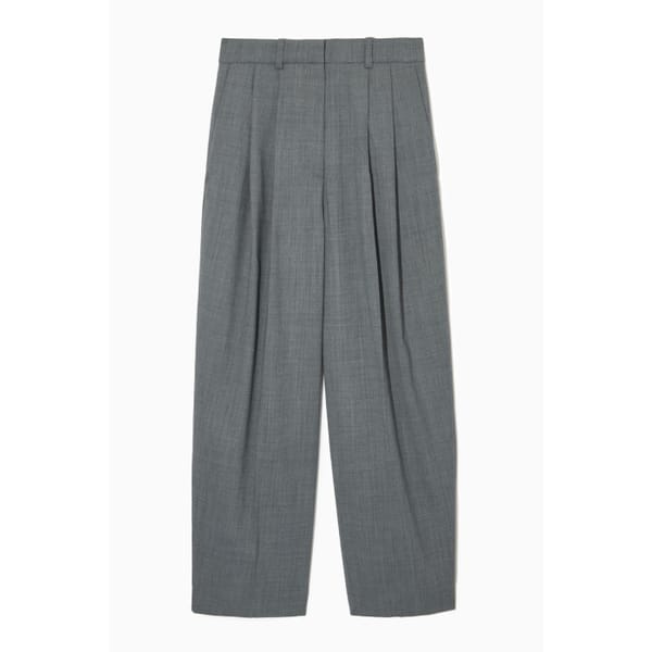 cos wide leg tailored wool trousers
