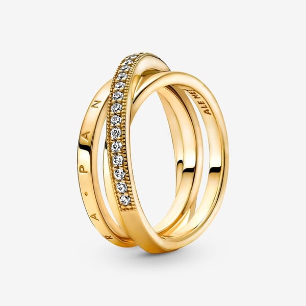 Crossover Pavé Triple Band Ring (1)