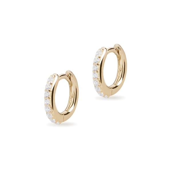 DIAMOND CRYSTAL HUGGIE EARRINGS