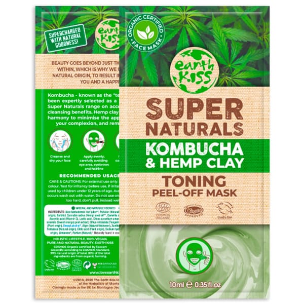 Earth Kiss Super Naturals Kombucha & Hemp Clay Toning Peel Off Mask