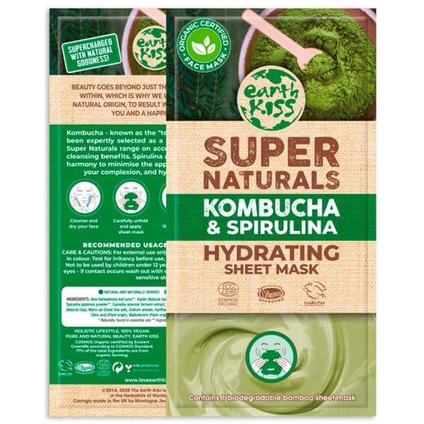 Earth Kiss Super Naturals Kombucha & Spirulina Hydrating Sheet Mask
