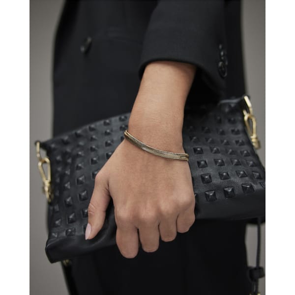 Flat Snake Gold-Tone Bracelet
