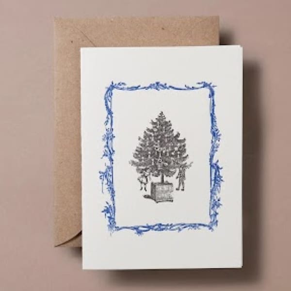 Letterpress Christmas Tree Card